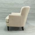 Современный французский стиль ткань одноместный диван стул акцента 